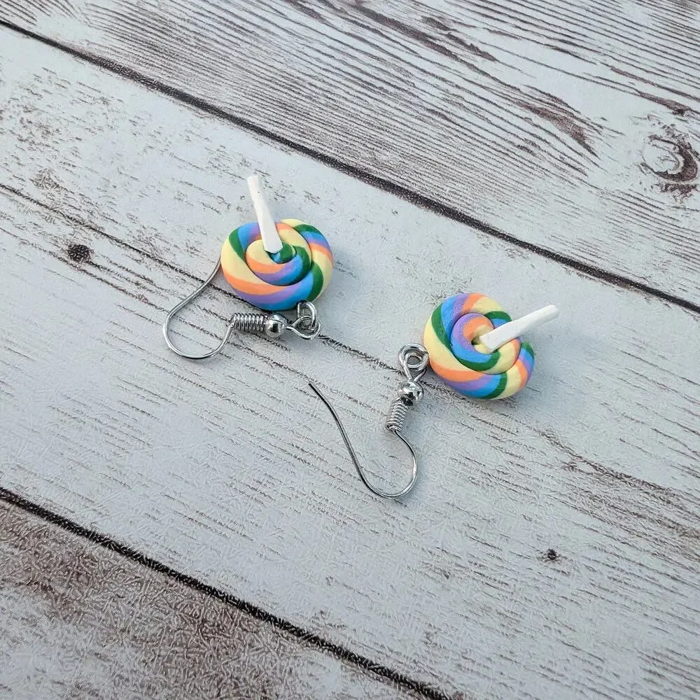 Lollipop Design Dangle Earrings for Pierced Ears